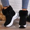 Winter Non-Slip Snow Boots Women Fashion Faux Fur Plush Platform Ankle Boots Woman Air Cushion Warm Cotton Padded Shoes