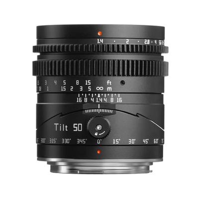TTArtisan Tilt 50mm RF Mount Фикс-объектив MF Canon RF Ручной Фокус Большой Сменный Объектив для Беззеркальных от Meisho Optical F1.4, Полный Кадр (2-летний