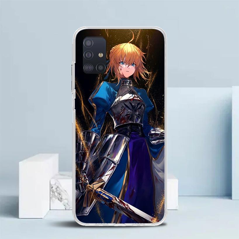 Чехол для телефона Fate Zero Stay Night Saber для Samsung Galaxy A52 A32 A22 A12 A51 A50S A30S A10S Note 20 Ultra 10 S10 Plus A31 A20 A7