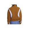 Nike Sportswear Retro Half-Zip Color Block Fleece Stand Collar Sports Jacket Women Jacket Yellow-Brown CU7069-290