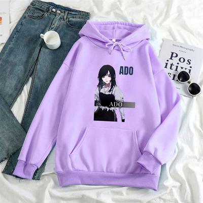 Толстовка с принтом Ado Singer, осень/зима, женская теплая толстовка с длинными рукавами, толстовка унисекс, женский винтажный пуловер в стиле Харадзюку