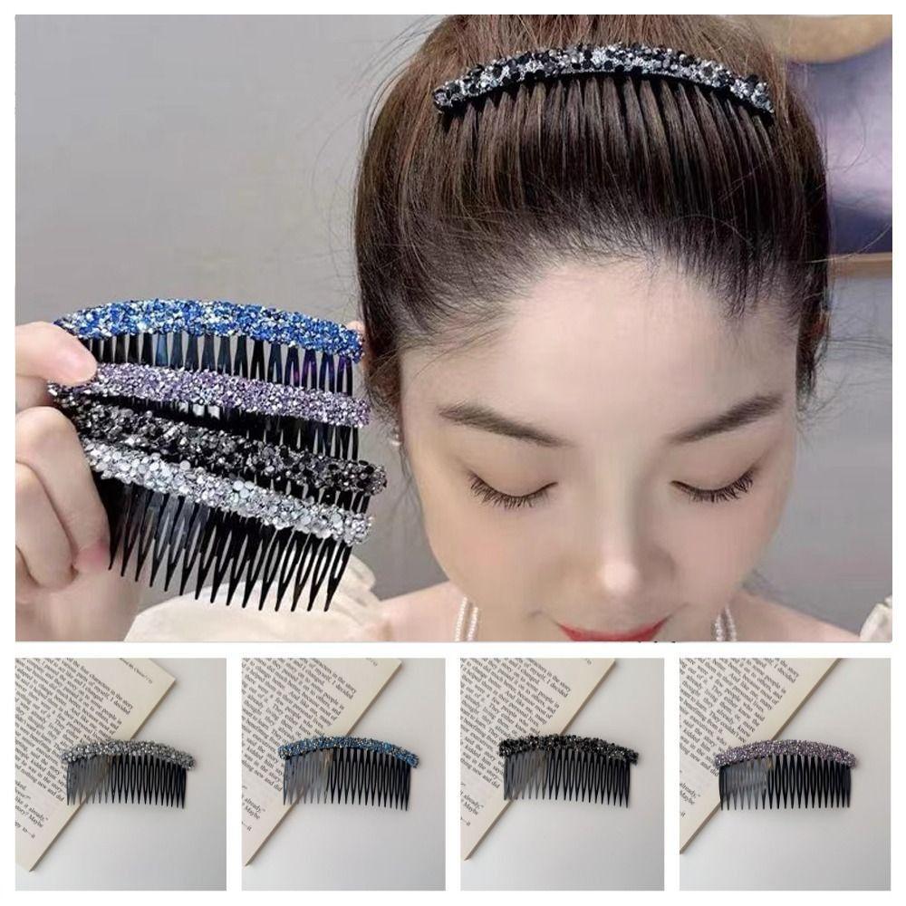 Невидимый аксессуар для укладки волос Корейский гребень со стразами Заколка для волос Мода Женщины