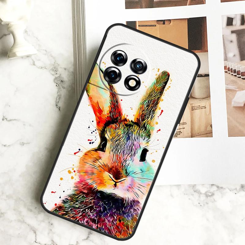 Cute Bunny Rabbit Case For OnePlus 12 12R 11 9 10 Pro 10R 9R 8T 10T Nord CE 2 3 Lite 2T N10 N20 N30 CE4 Cover