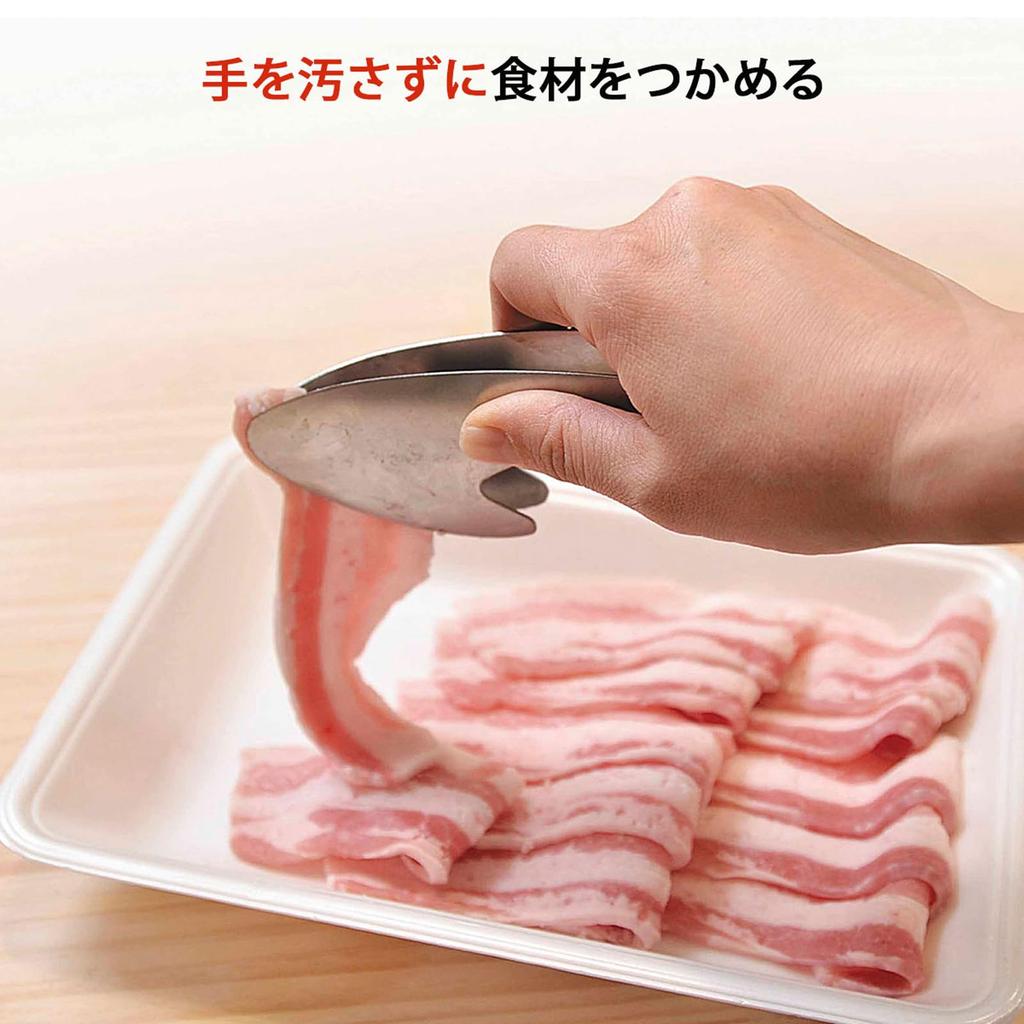 Shimomura Kihan Tedaske Tongs [Made in Japan] Dishwasher Safe, Perfect for Prepping and Serving, Easy to Clean, Tabletop Tongs, Stainless Steel,