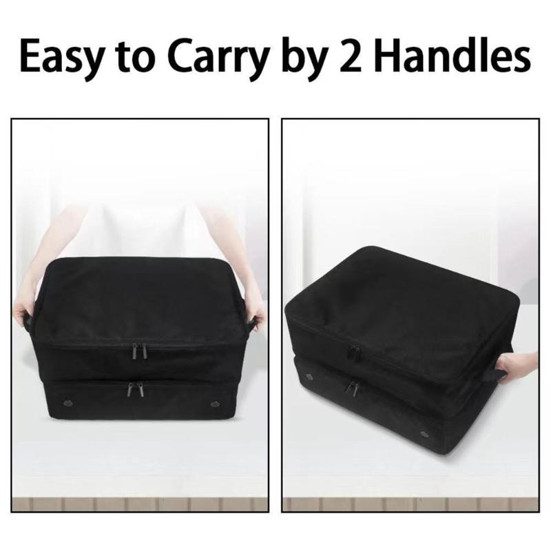 Zippered Golf Gears Travel Case Features Foldable Layer For Shoes Balls And Gloves Ample Space For Caddie Bags And Lockers