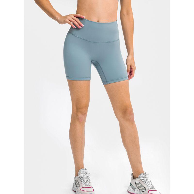 Lulu Seamless Female Summer High Waist Hip Lifting Yoga Shorts