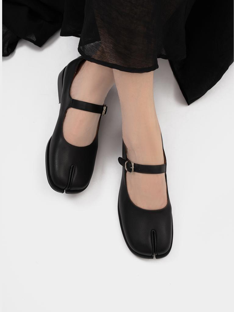 Элегантные женские туфли Мэри Джейн на плоской подошве с пряжкой, удобные кожаные офисные туфли для повседневной носки