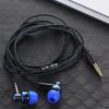 1pc Wired Earphone Stereo In-Ear 3.5mm Nylon Weave Cable Earphone Headset For Laptop Smartphone Gifts Headphones
