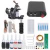 Professional Tattoo Machine Kit 10 Wraps Tattoo Coil Machine Complete Tattoo Power Supply Kit