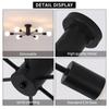 6-Lights Modern Chandelier Ceiling Light Black Industrial Semi Flush Mount Celing Light Fixture for