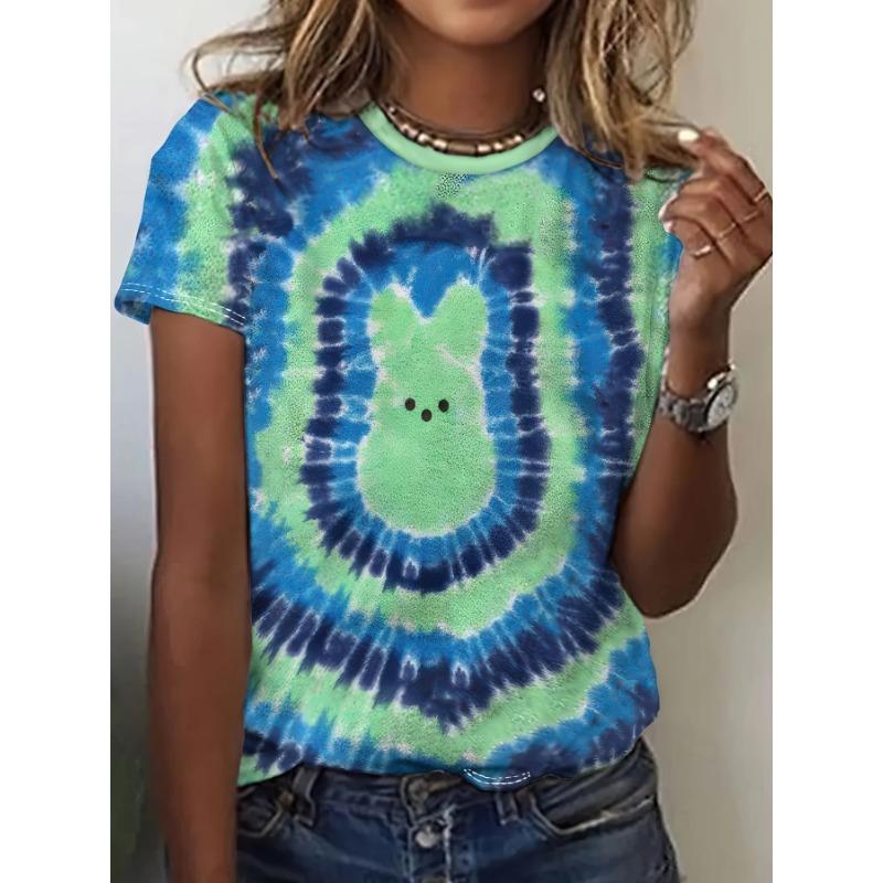 2024 Топ Женская футболка с принтом в виде сердца для женщин Футболки больших размеров с 3D-графикой Женская одежда Летняя блузка с коротким рукавом 5XL