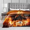 Lion Reflection with Inspirational Quote Keep warm -Flannel blanket for bedroom, living room, sofa, and nap
