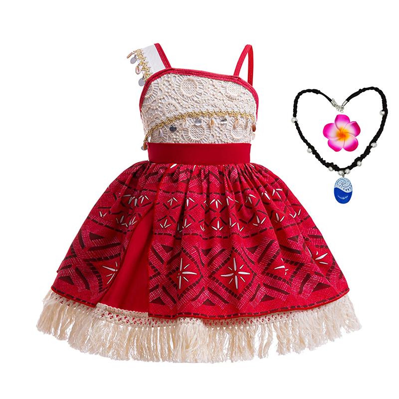 Newest Movie Princess Moana 2 Dress Girls Cosplay Vaiana Carnival Party Ocean Adventure Costume Kids Fancy Clothes Outfit