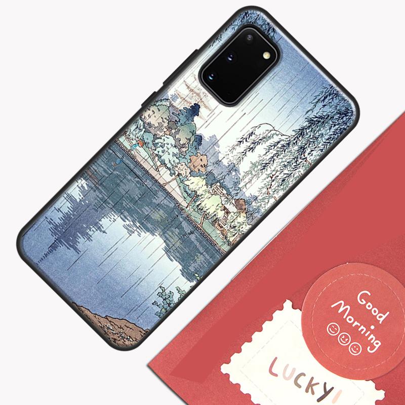 Чехол для телефона в японском стиле Укиё-э для Samsung Galaxy S26 S25 S24 S20 S21 S22 S23 Ultra S10 Plus S25 FE Защитный корпус
