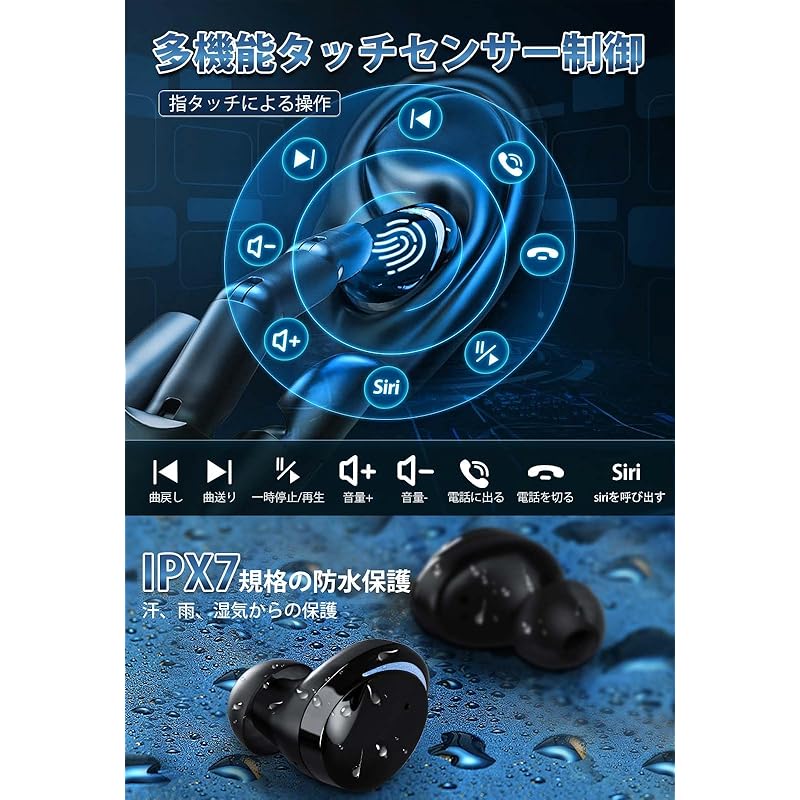 [2025 New Design Popular Bluetooth 5.4 Earphones] Earphones Wireless Earphones Hi-Fi Sound Quality Bluetooth Earphones Continuous Playback for a Long