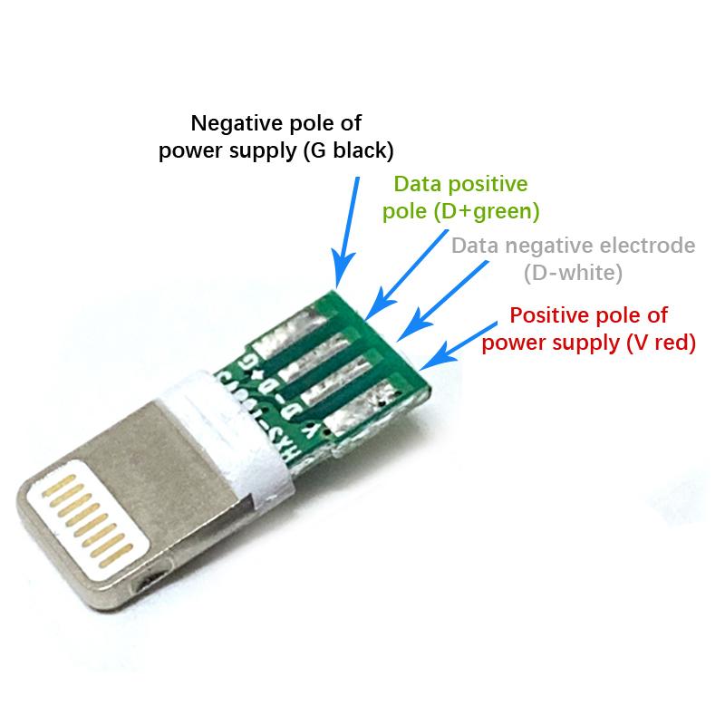 2 комплекта док-станция Lightning, USB-разъем с платой чипа, DIY собранный зарядный кабель для использования с телефоном