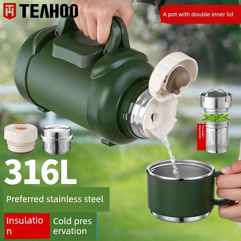 All-Steel Outdoor Travel Vehicle-Mounted Home Use 3-Liter Thermos Cup