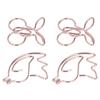 100Pcs Cute Paper Clips Cherry Hummingbird Style Electroplated Metal Gold Color Planner Clips for Home Office Study