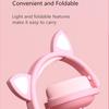 Bluetooth-наушники, светящиеся светодиодные милые кошачьи ушки, подарок для девочек, детская гарнитура, беспроводная HIFI стерео басовая вилка 3,5 мм с микрофоном