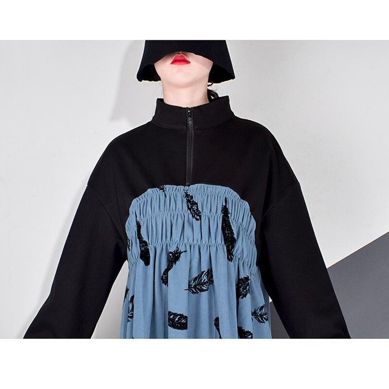 Xitao Модное женское платье с длинными рукавами и принтом DZL2368