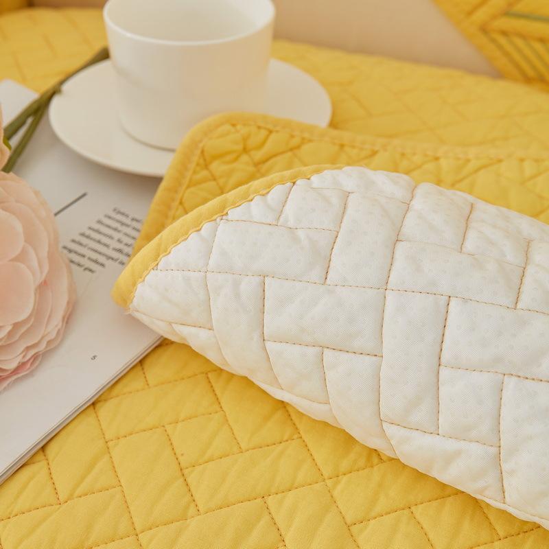 Sofa Cushion Four Seasons Non-Slip Pure Cotton Simple Modern Universal Pure Cotton Solid Color Cushion Cover Cloth Summer Sofa Cover Slipcover
