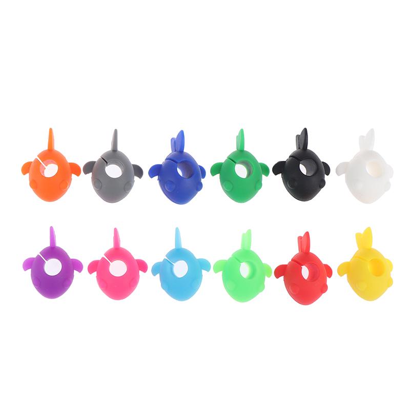 6Pcs Silicone Glass Charms Wine Charms Cute Fish Wine Glass Markers