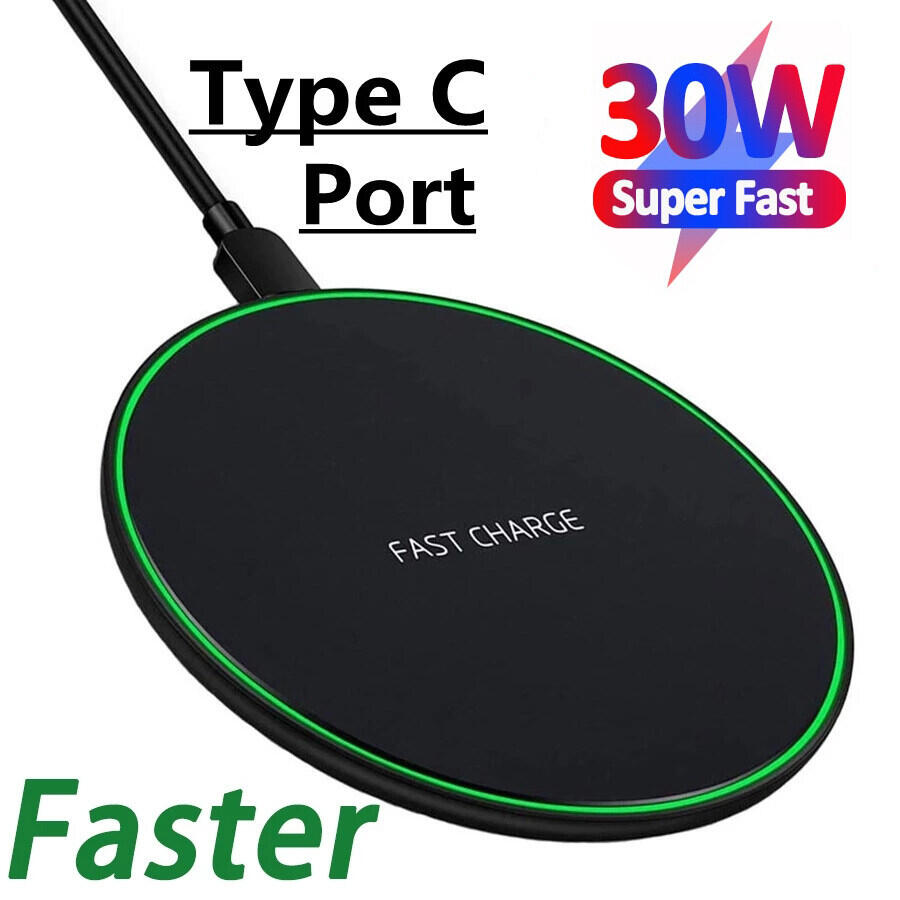 30W Portable Newest 60W Super Fast Qi Wireless Charger Pad for iPhone Samsung Huawei Xiaomi Wireless Charging Dock