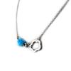 [K9650] - Silver Necklace 'Flora' Turquoise Silver