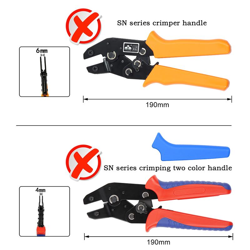 1 шт. HS обжимные клещи, плоскогубцы, штампы, вилка, изоляция трубки, неизолированный флаг, клеммы для коаксиального кабеля, сменные обжимные YEFYM