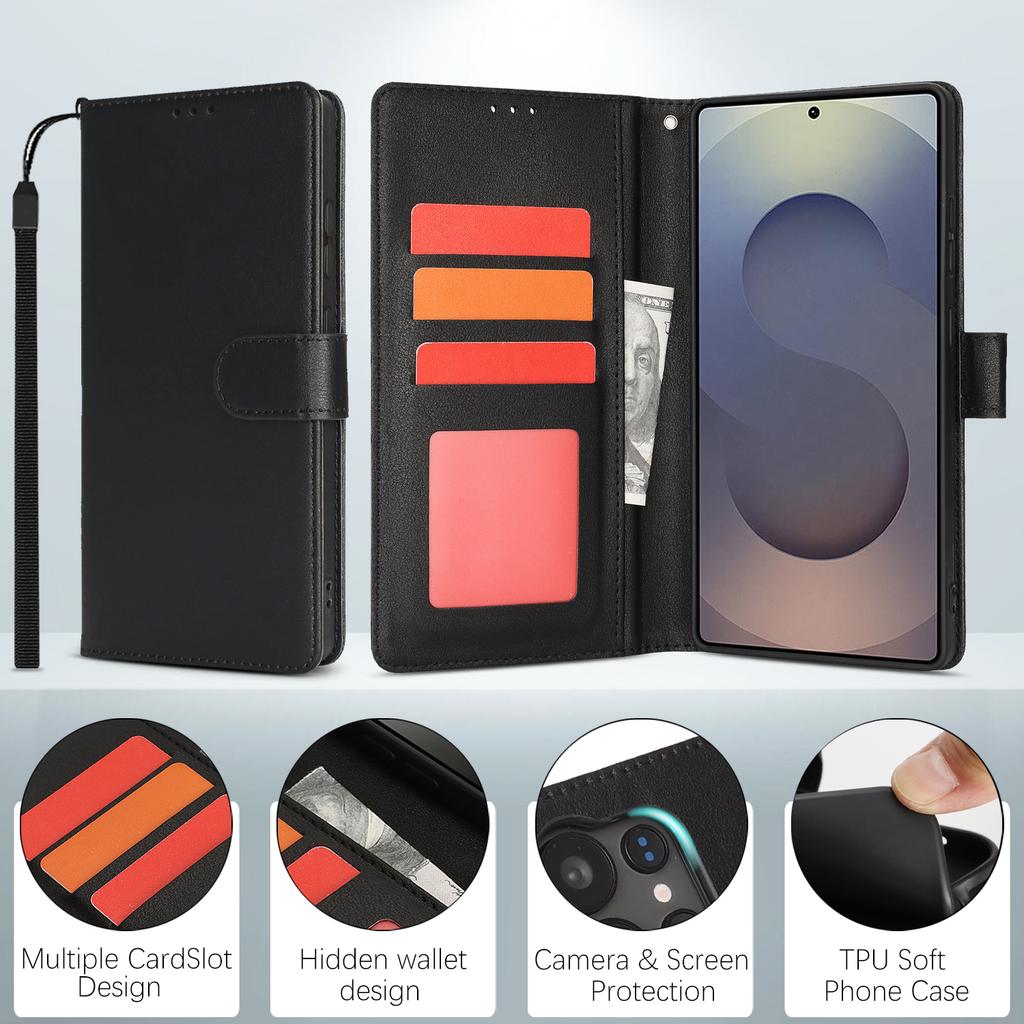 For Samsung Galaxy S23 Ultra/S22 Ultra 5G Case RFID Blocking Flip Leather Phone Cover with Wrist Strap