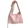 Pink Student Class Casual Commuter Tote Large Bag Premium Texture Single Shoulder Crossbody Bag for Women