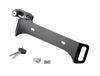Kijima Motorcycle Parts Helmet Lock Holder, Steel, Anti-Theft, License Plate Mount, with Cargo Hook, Universal Fit, 303-1605