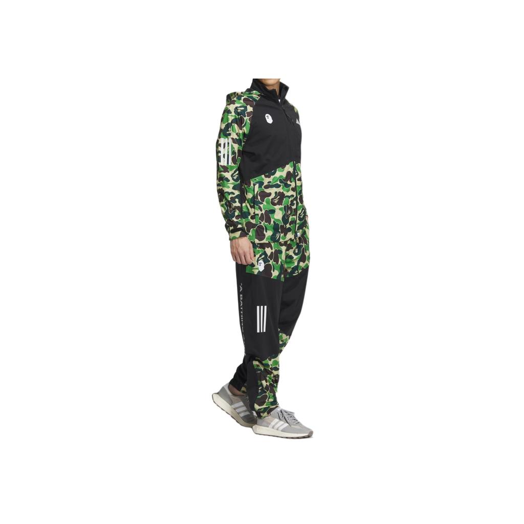 Adidas X Bape Black FW23 Камуфляжная лоскутная ветровка с капюшоном Мужская верхняя одежда IQ3679