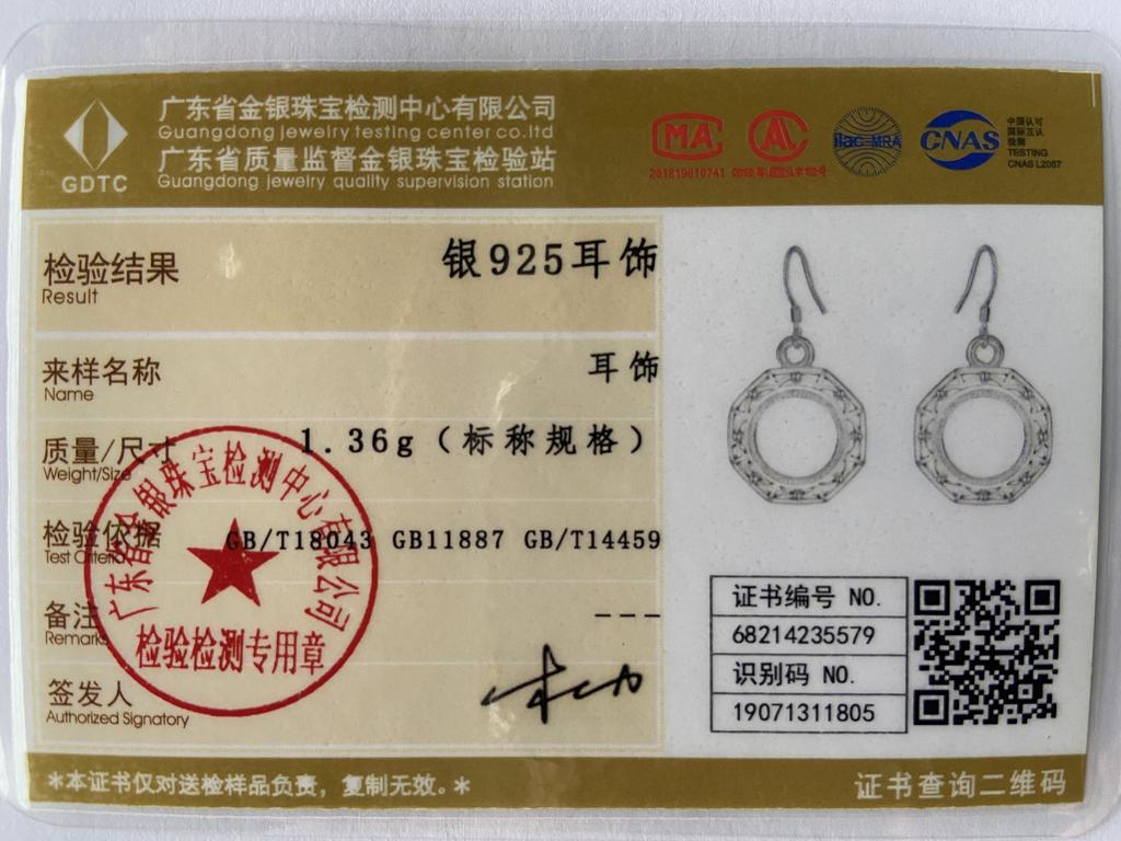 URMYLADY стерлингового серебра 925 пробы восьмиугольные круглые серьги для женщин очаровательные свадебные вечерние модные украшения