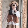 Vintage Brown Suede Vest Women Short Ethnic Style Outerwear Jacket