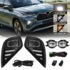 Дневные ходовые огни (ДХО) для Toyota Highlander Противотуманные фары Дневные огни Двухцветные Бело-желтые провода Переключатель