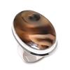 Natural Montana Agate Gemstone 925 Sterling Silver Jewelry Ring Size 8 H9D57