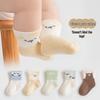 Cotton Newborn Socks for Spring & Autumn, Thin Style, Infant 0-12 Months, Mid-Calf, Loose Fit, Boneless Design