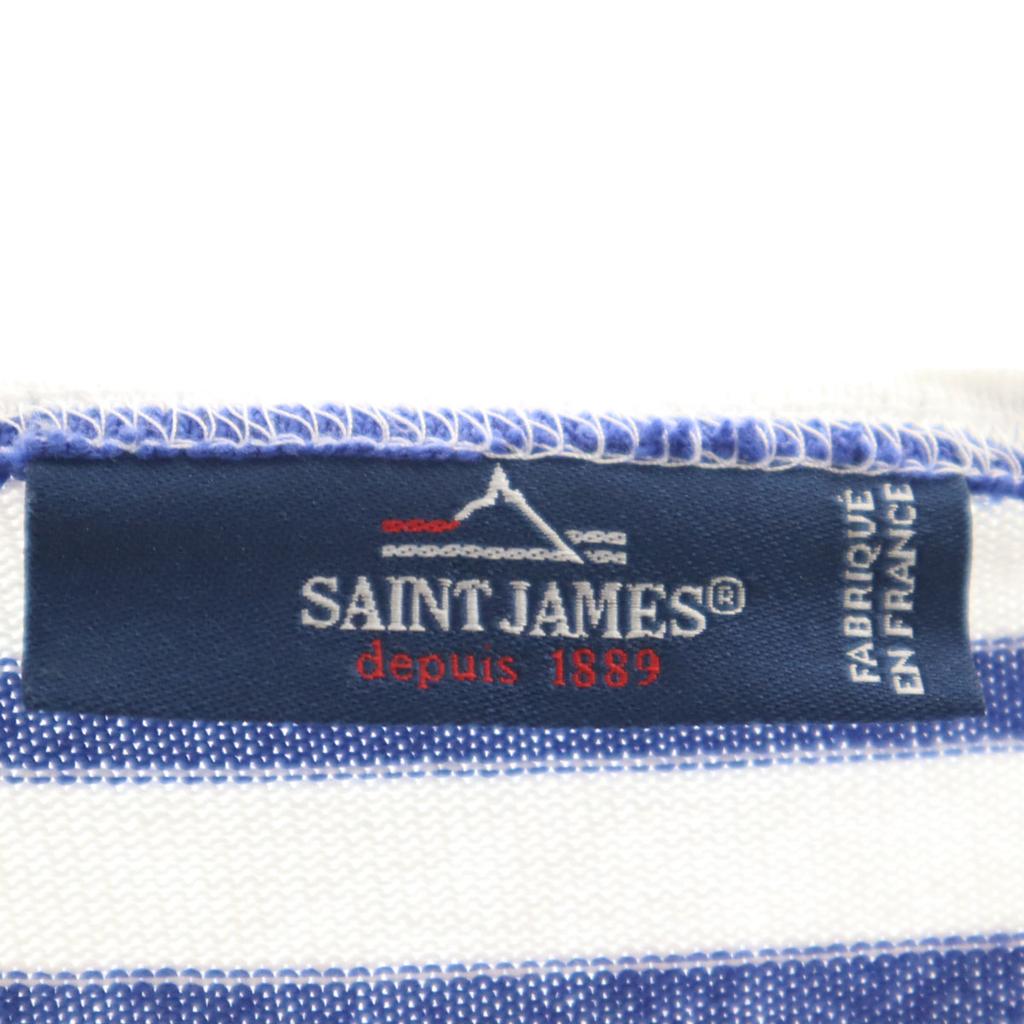 SAINT JAMES Made in France Long sleeve Boat neck Basque shirt SM Blue Men's Used