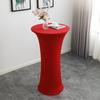Cocktail Round Tablecloth L Spandex Stretch High Top Round Table Cover for Wedding Banquet Birthday Outdoor Party Bar Fair Table