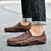 Мужская повседневная обувь из спилка ручной работы, удобные мокасины, мужская деловая обувь на плоской подошве, обувь для вождения