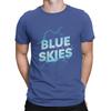 Blue Skies Men's T Shirt Tim Timebomb Funny Tee Shirt Short Sleeve Crewneck T-Shirt Cotton Gift Idea Clothes