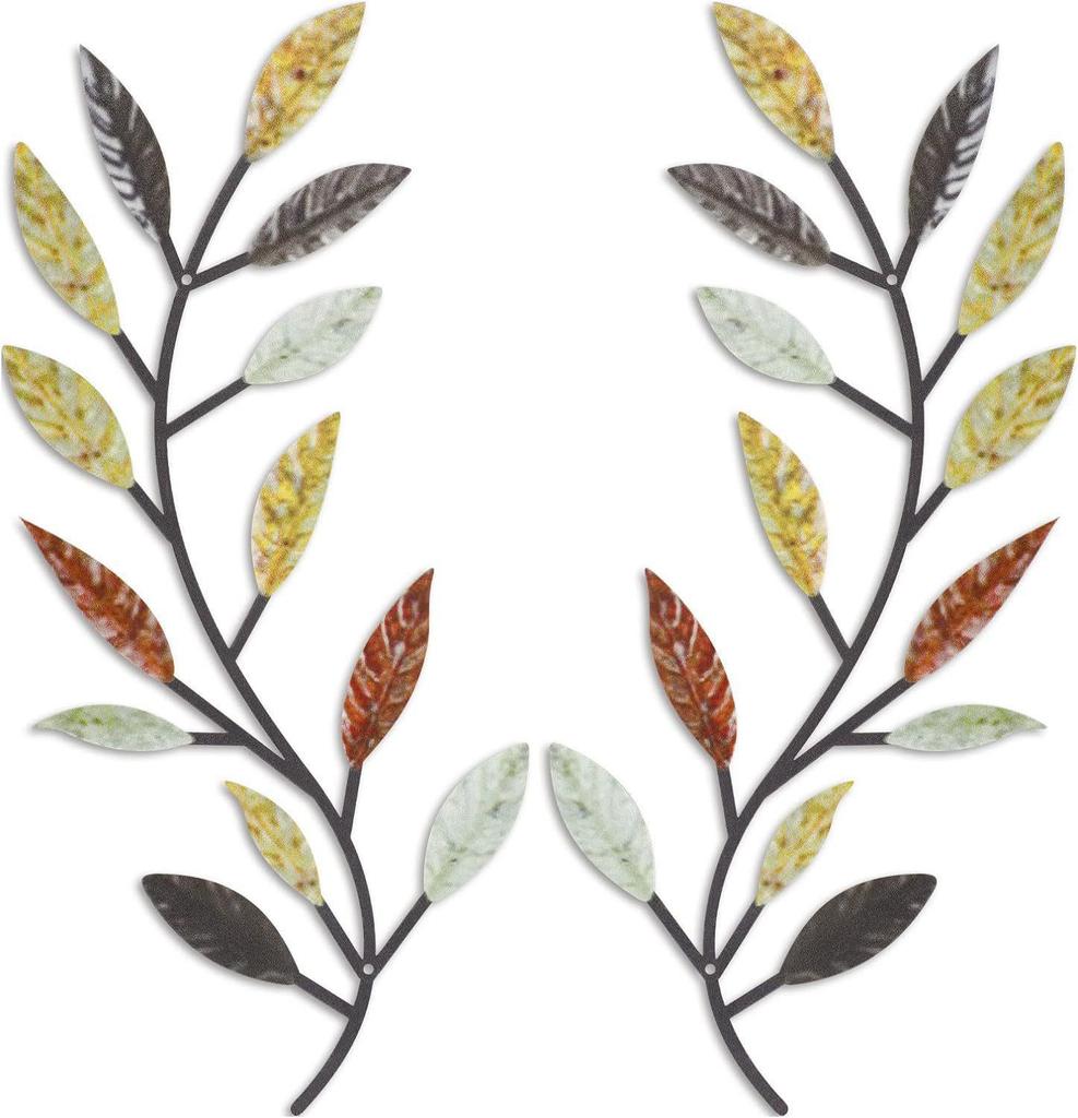 Wrought Iron Olive Branch Wall Decoration for Indoor/Outdoor Use
