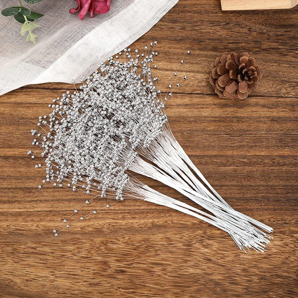 100pcs Artificial Pearls Pearl Sticks 3mm Bead DIY Accessories Decor String Pearls Wedding Party