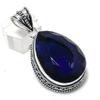 London Blue Topaz Gemstone 925 Sterling Silver Jewelry Pendant 2.05" R4p58
