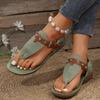 Fashion 2025 New Shoes Female Pinch Toe Women's Sandals Fashion Rivet Beach Sandals Women Summer Plus Size Comfortable Flat Sandals