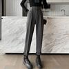Women Fashion Straight Suit Pants High Waist Office Wear Elegant Formal Pencil Pants Ladies Korean All-Match Baggy Trousers