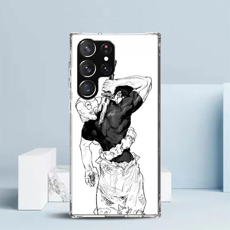 Kaisen J-Jujutsu Фушигуро Тодзи Чехол для телефона для Samsung Galaxy S24 S25 Edge S26 Ultra S22 S23 Plus S21 + S20 FE Мягкий ТПУ Задняя крышка