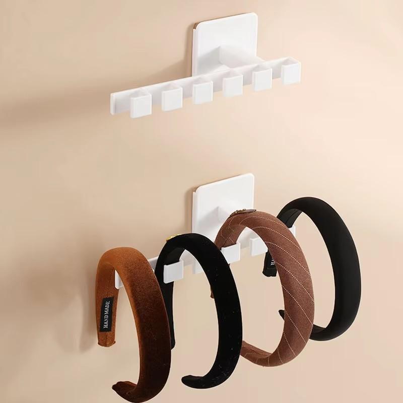 Household Bedroom Multifunctional Wall-mounted Punching-free L Shaped Storage Rack Wardrobe Buckle Hanger Hat Hook Rack New