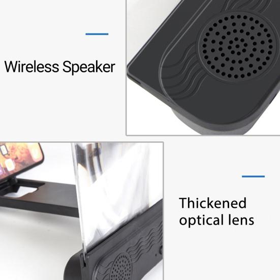 Увеличенный экран мобильного телефона Видео Bluetooth-совместимый Динамик Усилитель Лупа с